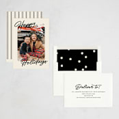 "the classic" - Holiday Cards in Coal by Pixel and Hank - Assembled
