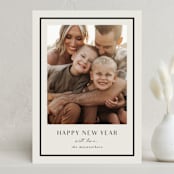 "Simple Border" - Holiday Cards in Ivory by Stacey Meacham - Front