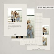 "Simple Border" - Holiday Cards in Ivory by Stacey Meacham - Back of Card Options