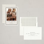 "Simple Border" - Holiday Cards in Ivory by Stacey Meacham - Assembled