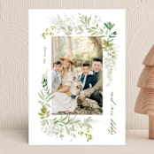 "green wisps" - Holiday Cards in Greenery by Phrosné Barwood - Front