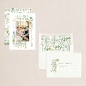 "green wisps" - Holiday Cards in Greenery by Phrosné Barwood - Assembled