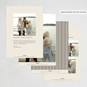 "Grid" - Holiday Cards in Ecru by Morgan Kendall - Back of Card Options