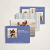 "Delicate botanical frame" - Holiday Cards in Blue Jay by Lucrecia Caporale - Back of Card Options