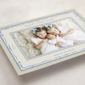 "Delicate botanical frame" - Holiday Cards in Blue Jay by Lucrecia Caporale - Detail