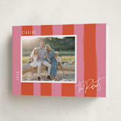 "Painted Stripes" - Holiday Cards in Blood Orange by Cindy Reynolds - Folded Card