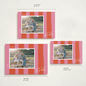 "Painted Stripes" - Holiday Cards in Blood Orange by Cindy Reynolds - Formats Available