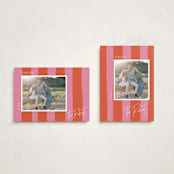 "Painted Stripes" - Holiday Cards in Blood Orange by Cindy Reynolds - Photo Orientation Options