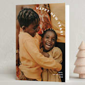 "Simple curved edge" - Holiday Cards in Daisy by Cass Loh - Folded Card
