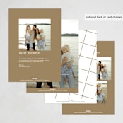 "Photo Montage" - Holiday Cards in Snow by Gwen Bedat - Back of Card