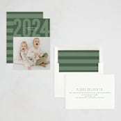 "Modern Year" - Holiday Cards in Emerald by Sarah Cohn - Assembled