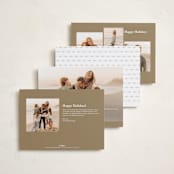 "Minimalist New Year" - Holiday Cards in Caramel by Ana de Sousa - Back of Card Options