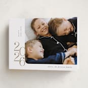 "Minimalist New Year" - Holiday Cards in Caramel by Ana de Sousa - Folded Card