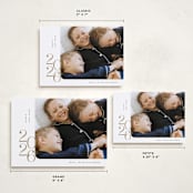 "Minimalist New Year" - Holiday Cards in Caramel by Ana de Sousa - Formats Available