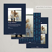 "Swirled" - Holiday Cards in Midnight by Petra Kern - Back of Card Options