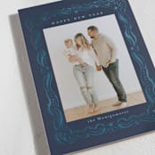 "Swirled" - Holiday Cards in Midnight by Petra Kern - Detail