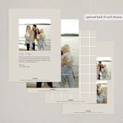 "Thin Border" - Holiday Cards in Mist by Olivia Williams - Back of Card Options