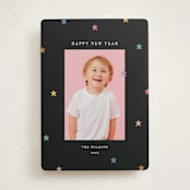 "Tiny Star Confetti" - Holiday Cards in Midnight by Kercia Jane - Front