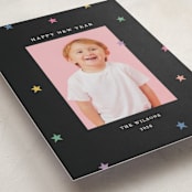 "Tiny Star Confetti" - Holiday Cards in Midnight by Kercia Jane - Detail