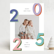 "Modern Year" - Holiday Cards in Candy by Kelly Watkins - Front