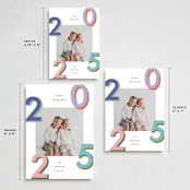 "Modern Year" - Holiday Cards in Candy by Kelly Watkins - Formats Available