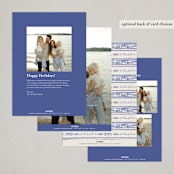 "cheerful frame" - Holiday Cards in Blue Jay by Lucrecia Caporale - Back of Card Options