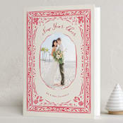 "cheerful frame" - Holiday Cards in Peppermint by Lucrecia Caporale - Folded Card