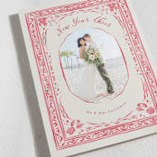 "cheerful frame" - Holiday Cards in Peppermint by Lucrecia Caporale - Detail