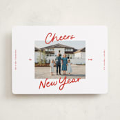 "A Simple Cheers" - Holiday Cards in Holly Berry by Abbigail Lim - Front