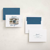 "A Simple Cheers" - Holiday Cards in Blue Jeans by Abbigail Lim - Assembled
