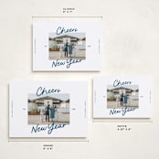 "A Simple Cheers" - Holiday Cards in Blue Jeans by Abbigail Lim - Formats Available