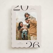 "On the Edge" - Holiday Cards in Champagne by Michelle Taylor - Front
