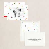 "vibrant confetti" - Holiday Cards in Cherry by Ellen Schlegelmilch - Assembled