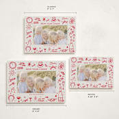 "New Year Cheer Doodles" - Holiday Cards in Holly Berry by Erika Firm - Formats Available
