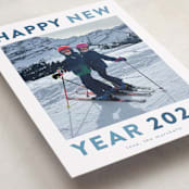 "Happy Colors" - Holiday Cards in Aqua by Carolyn MacLaren - Detail