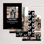 "Double Heart" - Holiday Cards in Snow by Up Up Creative - Back of Card Options