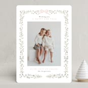 "Bountiful Boughs" - Holiday Cards in Blush by Itsy Belle Studio - Front