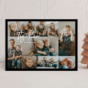 "Together" - Holiday Cards in Black Olive by Elky Ink - Front