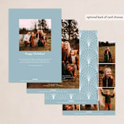 "Scripted" - Holiday Cards in Snow by Shannon Chen of Four Wet Feet Studio - Back of Card Options