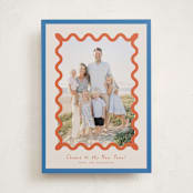 "Party Squiggle" - Holiday Cards in Papaya by Blustery August - Front
