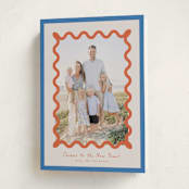 "Party Squiggle" - Holiday Cards in Papaya by Blustery August - Folded Card