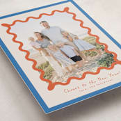 "Party Squiggle" - Holiday Cards in Papaya by Blustery August - Detail