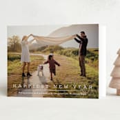 "Typewriter" - Holiday Cards in Vanilla by Abi de Leon - Folded Card