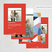 "Bright Border" - Holiday Cards in Tangerine by Hooray Creative - Back of Card Options