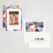 "Bright Border" - Holiday Cards in Tangerine by Hooray Creative - Assembled