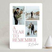 "A Year to Remember" - Holiday Cards in Cherry by Nicoletta Savod - Front