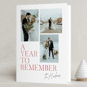 "A Year to Remember" - Holiday Cards in Cherry by Nicoletta Savod - Folded Card