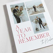 "A Year to Remember" - Holiday Cards in Cherry by Nicoletta Savod - Detail
