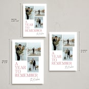 "A Year to Remember" - Holiday Cards in Cherry by Nicoletta Savod - Formats Available