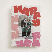 "Fun New Year" - Holiday Cards in Gumdrop by Lori Wemple - Front